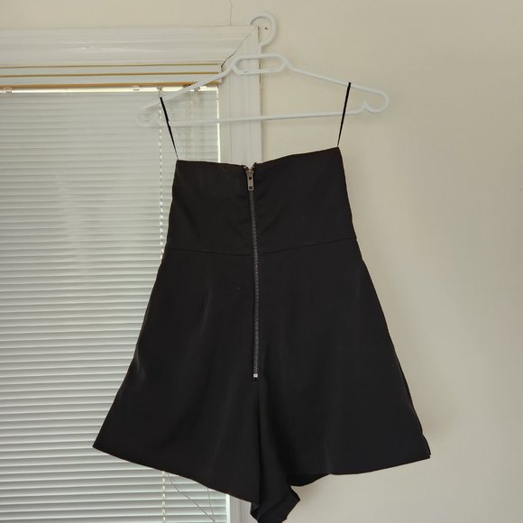 Strapless Black Romper with Pockets! - Picture 3 of 3